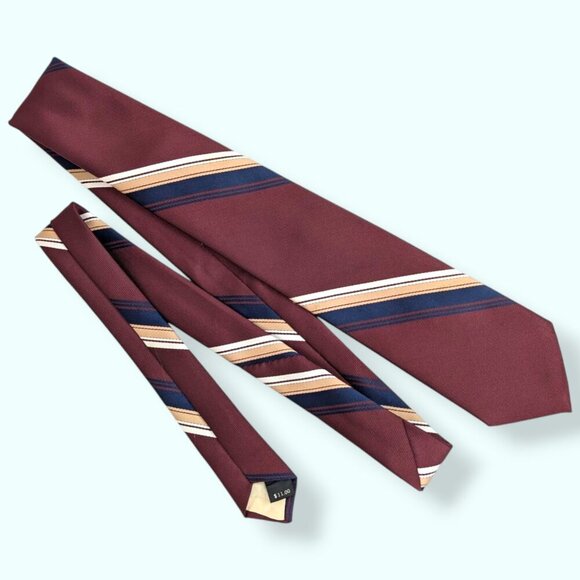 Vintage Pierre Cardin Red Striped Tie - Picture 2 of 3